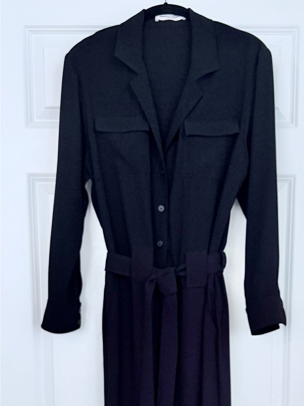 AMANDA UPRICHARD BLACK BELTED JUMPSUIT -SIZE 4